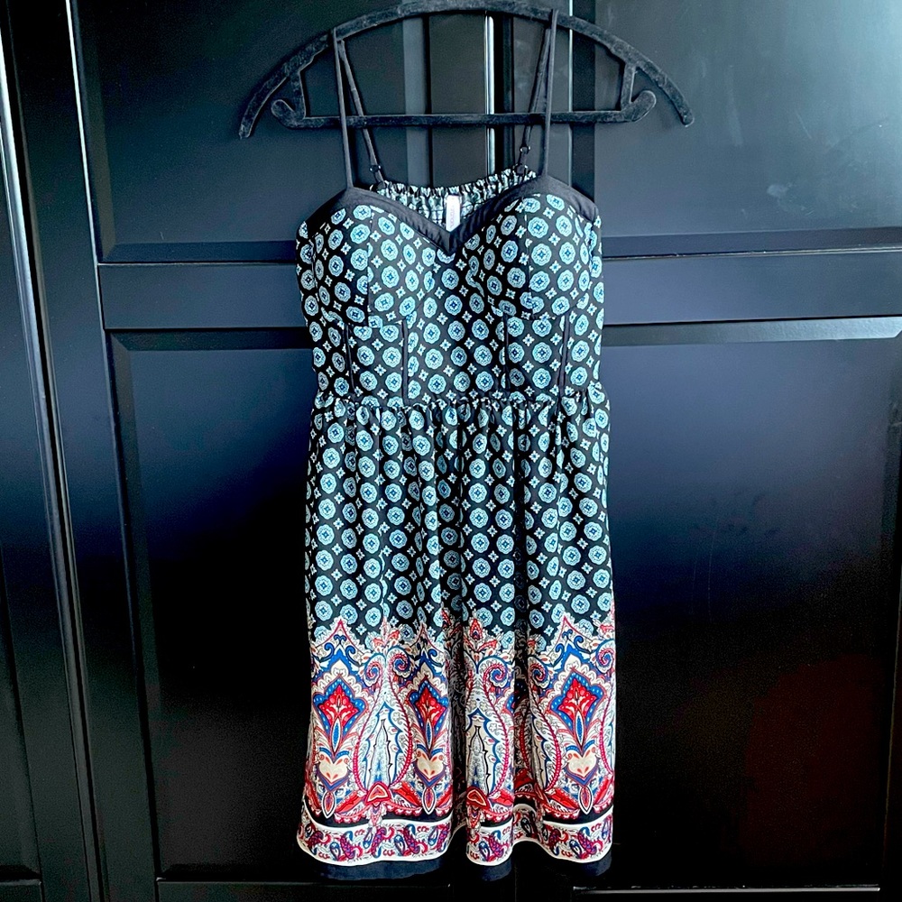 EUC Paisley Navy Blue Dress
